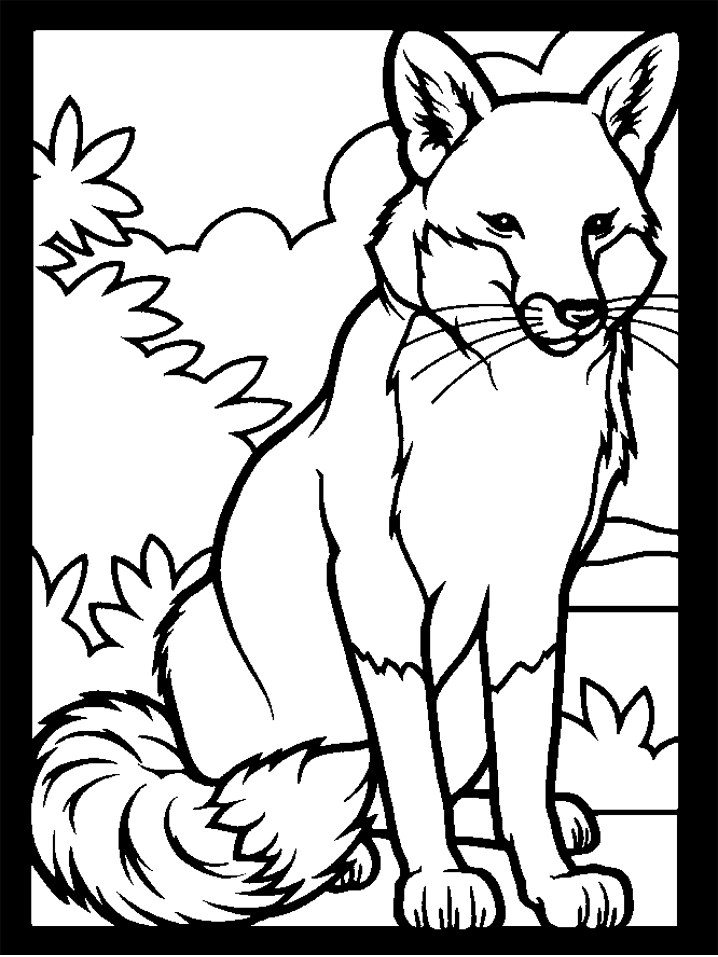 着色页: 狐狸 (动物) #15026 - 免费可打印着色页