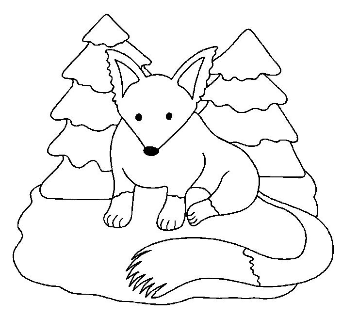 着色页: 狐狸 (动物) #15028 - 免费可打印着色页