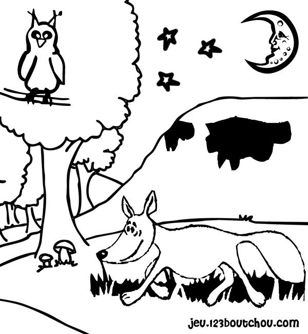 着色页: 狐狸 (动物) #15033 - 免费可打印着色页