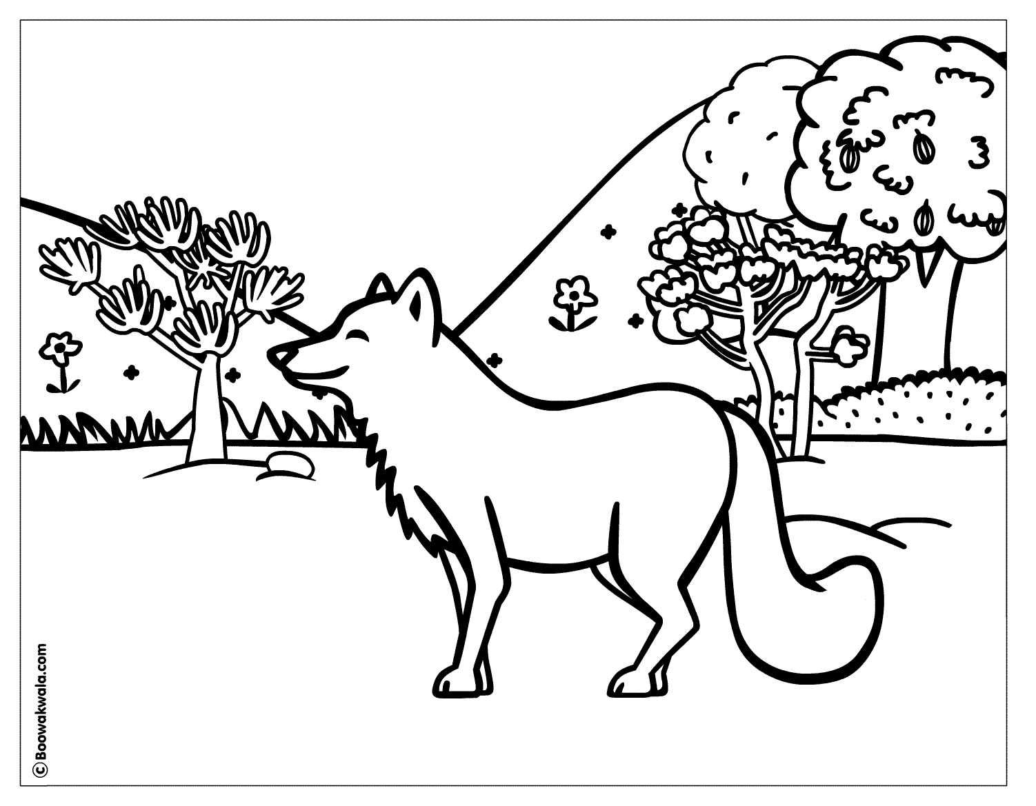 着色页: 狐狸 (动物) #15062 - 免费可打印着色页