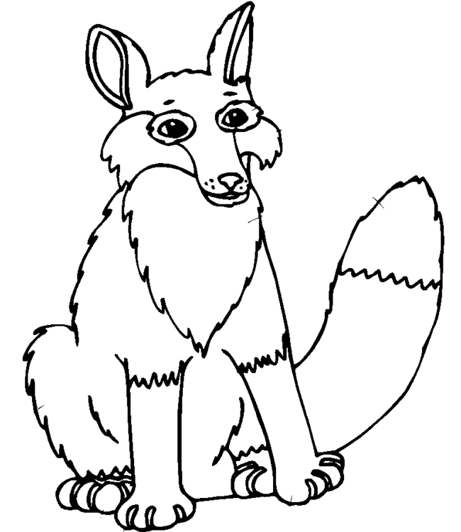 着色页: 狐狸 (动物) #15083 - 免费可打印着色页