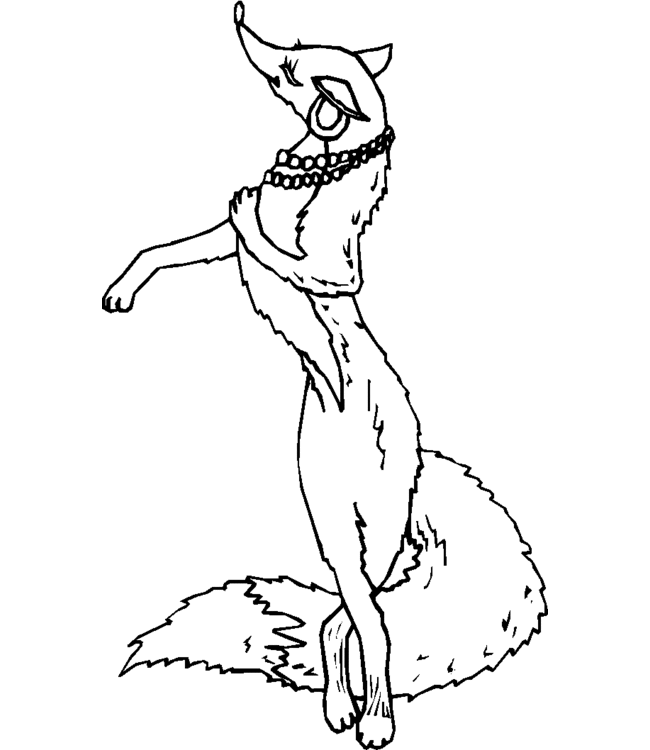 着色页: 狐狸 (动物) #15109 - 免费可打印着色页