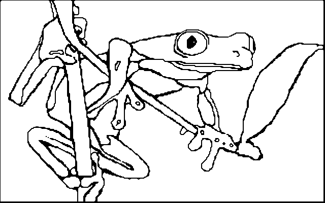 着色页: 青蛙 (动物) #7609 - 免费可打印着色页