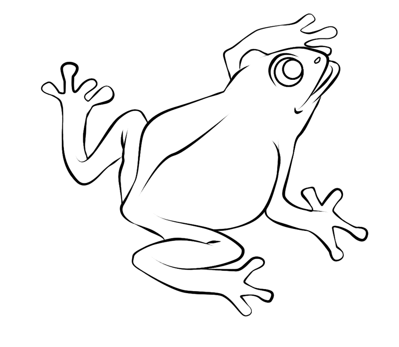 着色页: 青蛙 (动物) #7627 - 免费可打印着色页