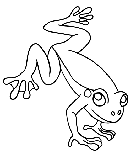 着色页: 青蛙 (动物) #7635 - 免费可打印着色页