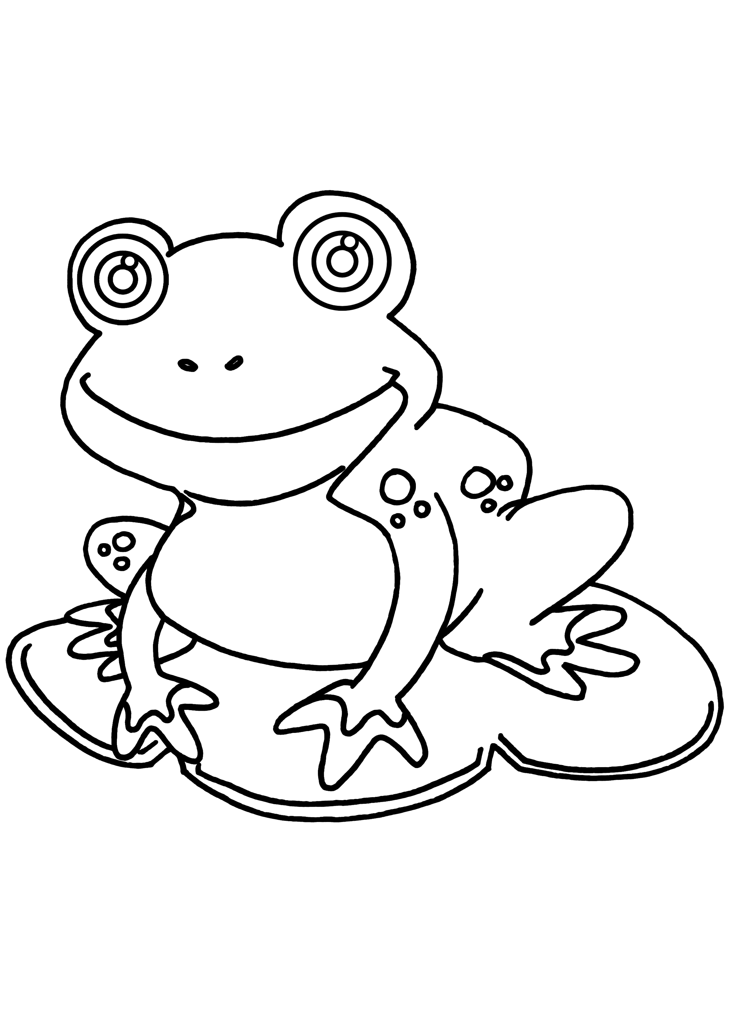 着色页: 青蛙 (动物) #7639 - 免费可打印着色页