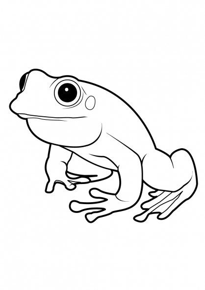 着色页: 青蛙 (动物) #7648 - 免费可打印着色页