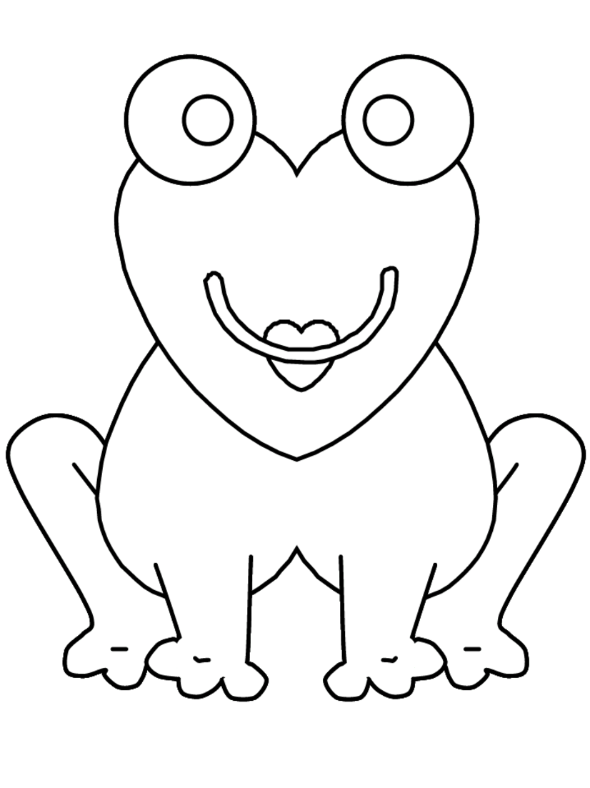 着色页: 青蛙 (动物) #7662 - 免费可打印着色页