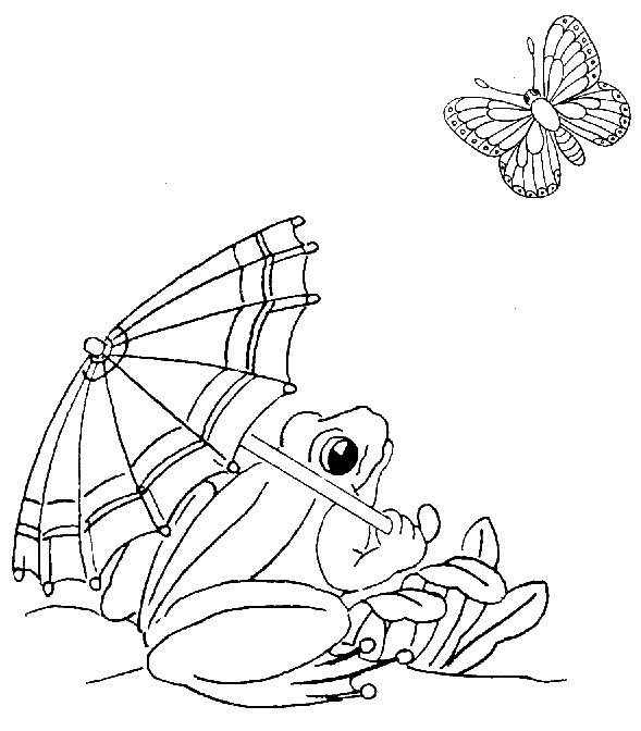 着色页: 青蛙 (动物) #7675 - 免费可打印着色页