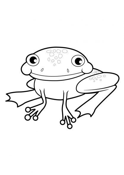 着色页: 青蛙 (动物) #7745 - 免费可打印着色页