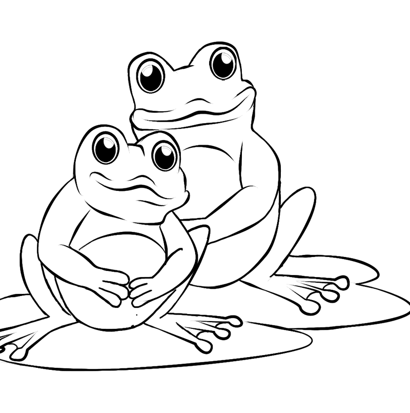 着色页: 青蛙 (动物) #7748 - 免费可打印着色页