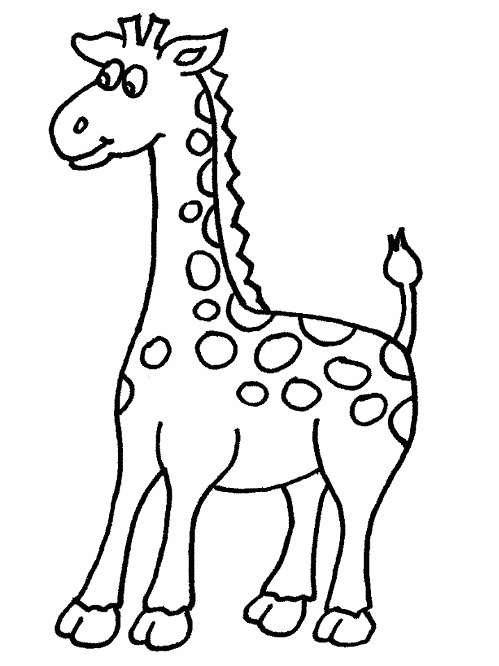 着色页: 长颈鹿 (动物) #7218 - 免费可打印着色页