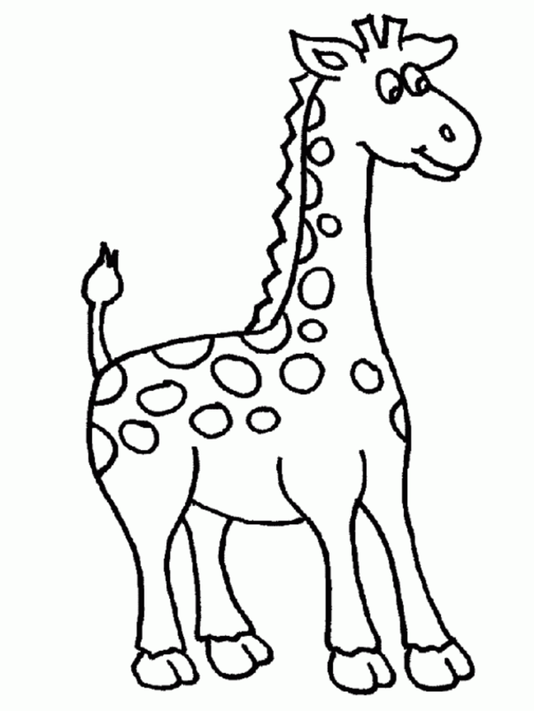着色页: 长颈鹿 (动物) #7232 - 免费可打印着色页