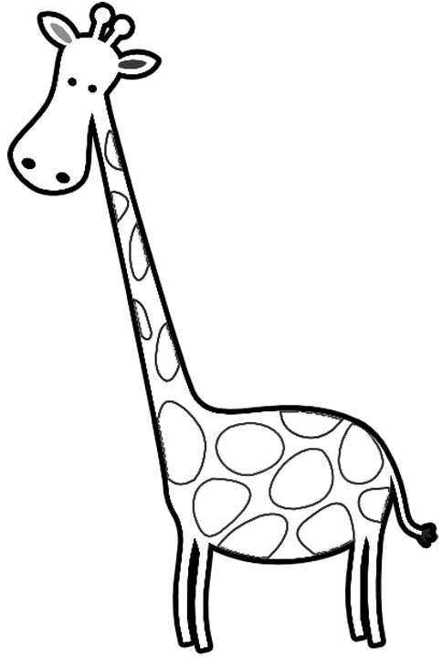 着色页: 长颈鹿 (动物) #7247 - 免费可打印着色页