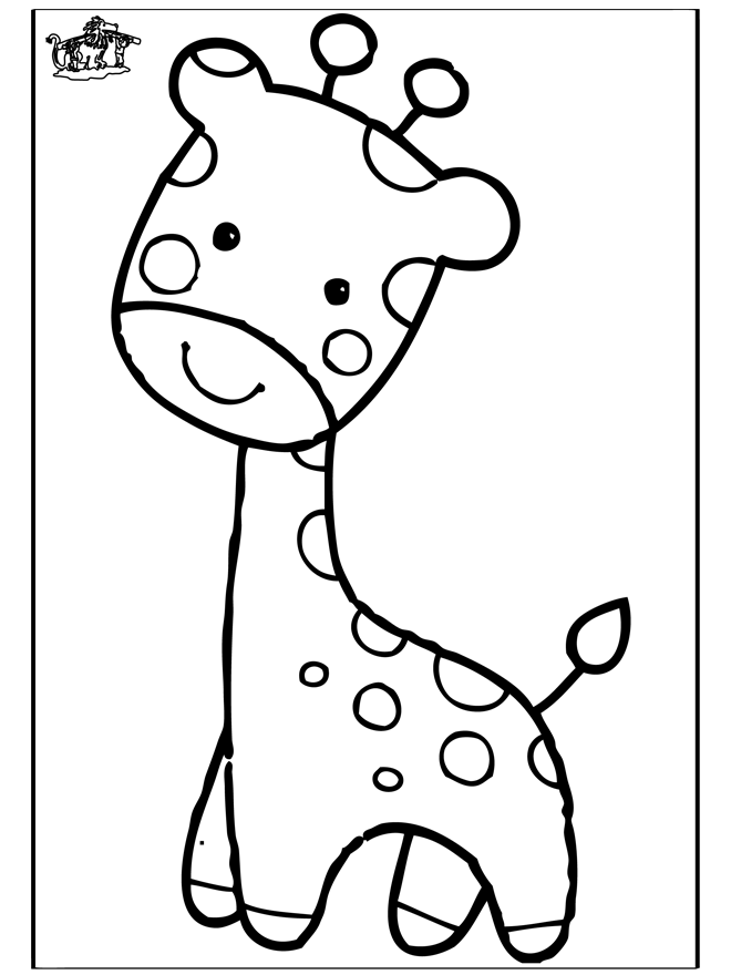着色页: 长颈鹿 (动物) #7264 - 免费可打印着色页