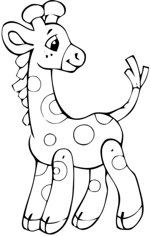 着色页: 长颈鹿 (动物) #7290 - 免费可打印着色页