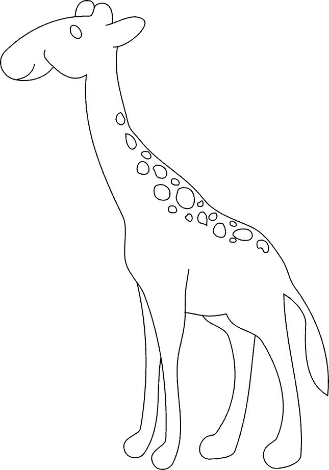 着色页: 长颈鹿 (动物) #7293 - 免费可打印着色页