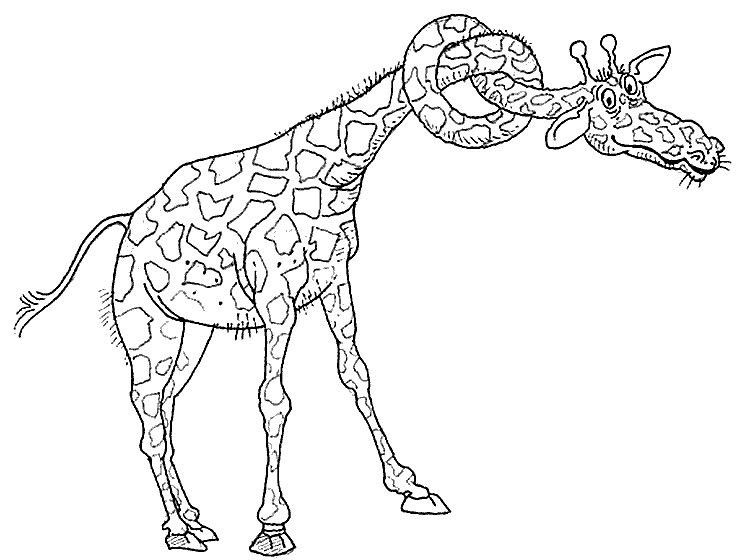 着色页: 长颈鹿 (动物) #7301 - 免费可打印着色页
