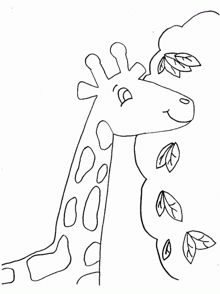 着色页: 长颈鹿 (动物) #7321 - 免费可打印着色页