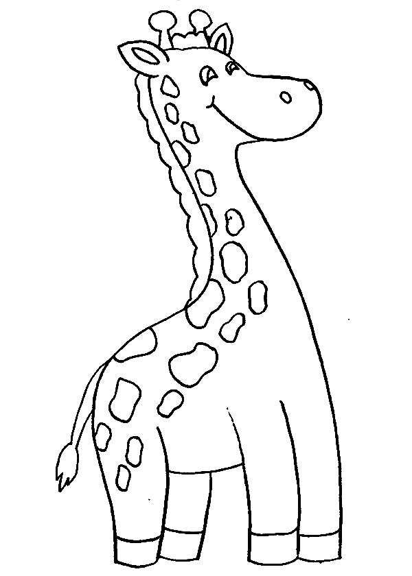 着色页: 长颈鹿 (动物) #7343 - 免费可打印着色页