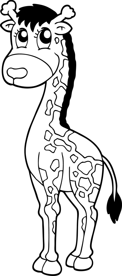 着色页: 长颈鹿 (动物) #7346 - 免费可打印着色页