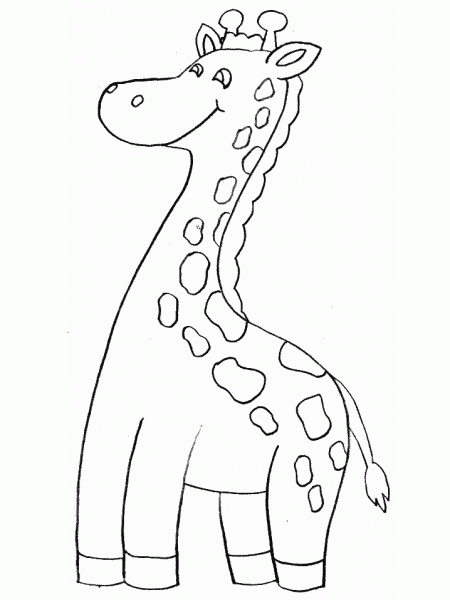 着色页: 长颈鹿 (动物) #7353 - 免费可打印着色页