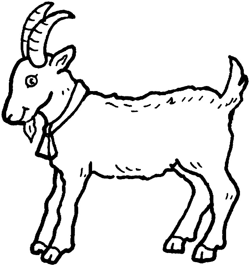 着色页: 山羊 (动物) #2361 - 免费可打印着色页