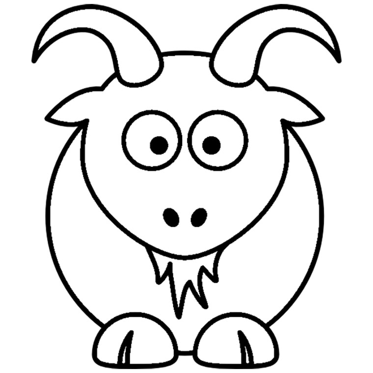 着色页: 山羊 (动物) #2362 - 免费可打印着色页