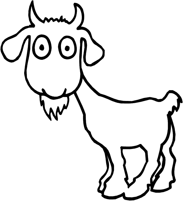 着色页: 山羊 (动物) #2373 - 免费可打印着色页