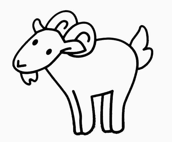 着色页: 山羊 (动物) #2375 - 免费可打印着色页