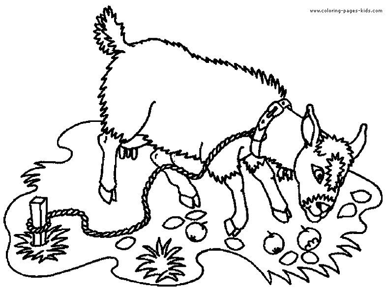 着色页: 山羊 (动物) #2378 - 免费可打印着色页