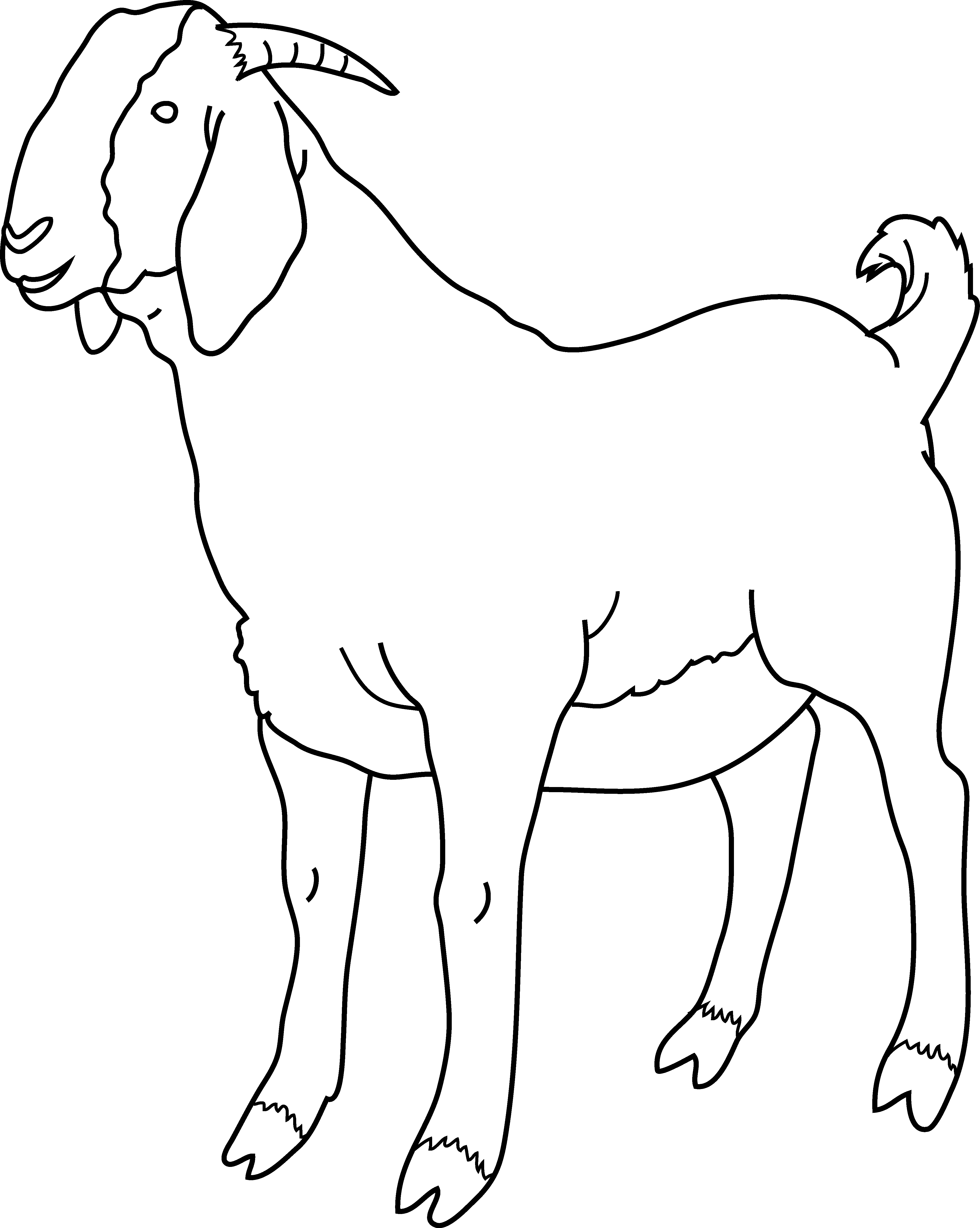 着色页: 山羊 (动物) #2381 - 免费可打印着色页