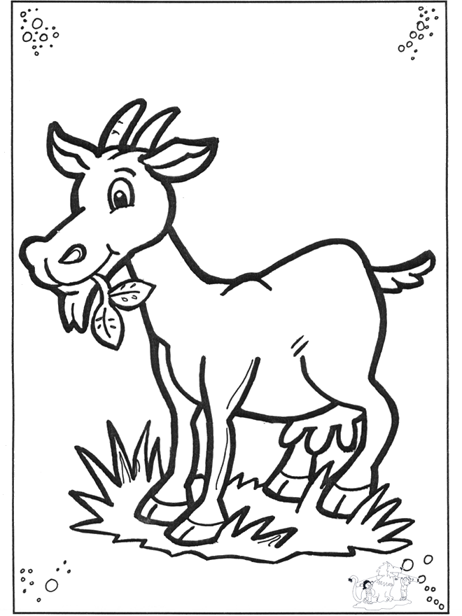 着色页: 山羊 (动物) #2384 - 免费可打印着色页