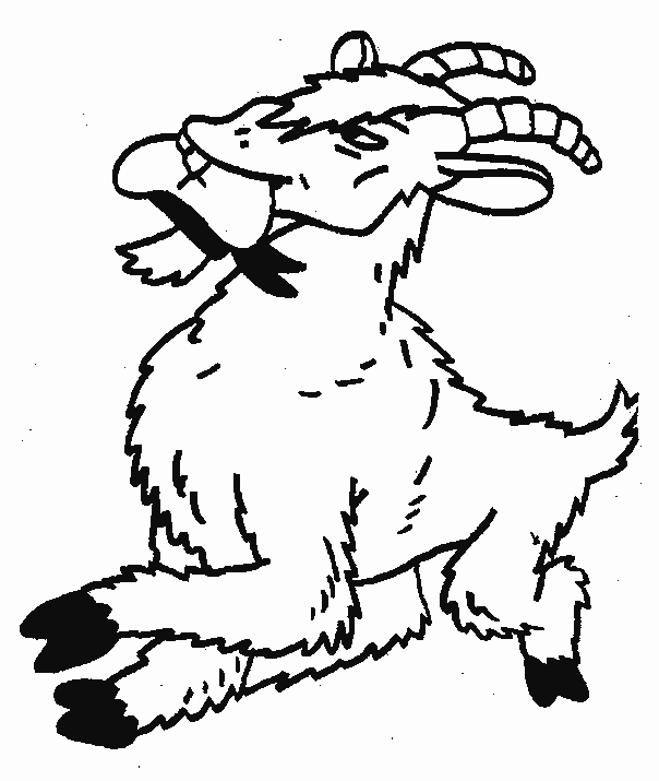 着色页: 山羊 (动物) #2389 - 免费可打印着色页