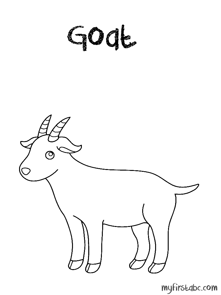 着色页: 山羊 (动物) #2405 - 免费可打印着色页