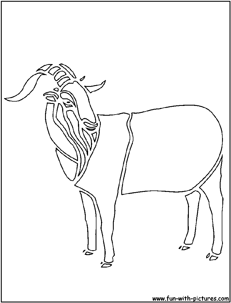 着色页: 山羊 (动物) #2433 - 免费可打印着色页