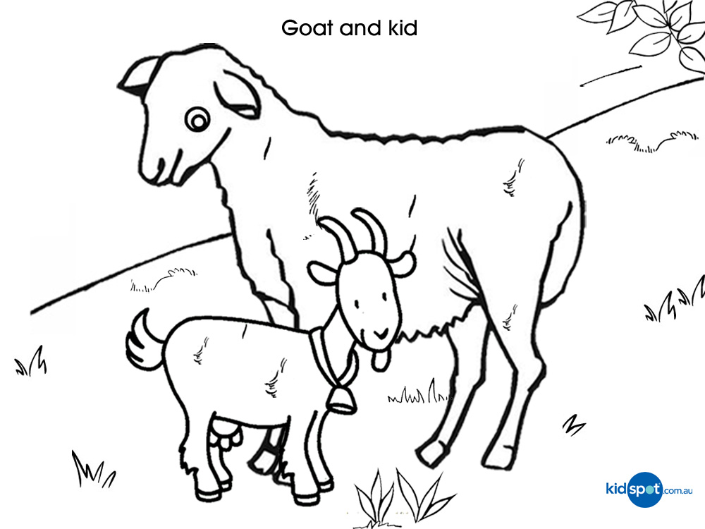 着色页: 山羊 (动物) #2437 - 免费可打印着色页