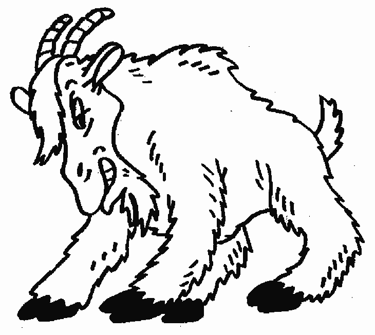 着色页: 山羊 (动物) #2441 - 免费可打印着色页