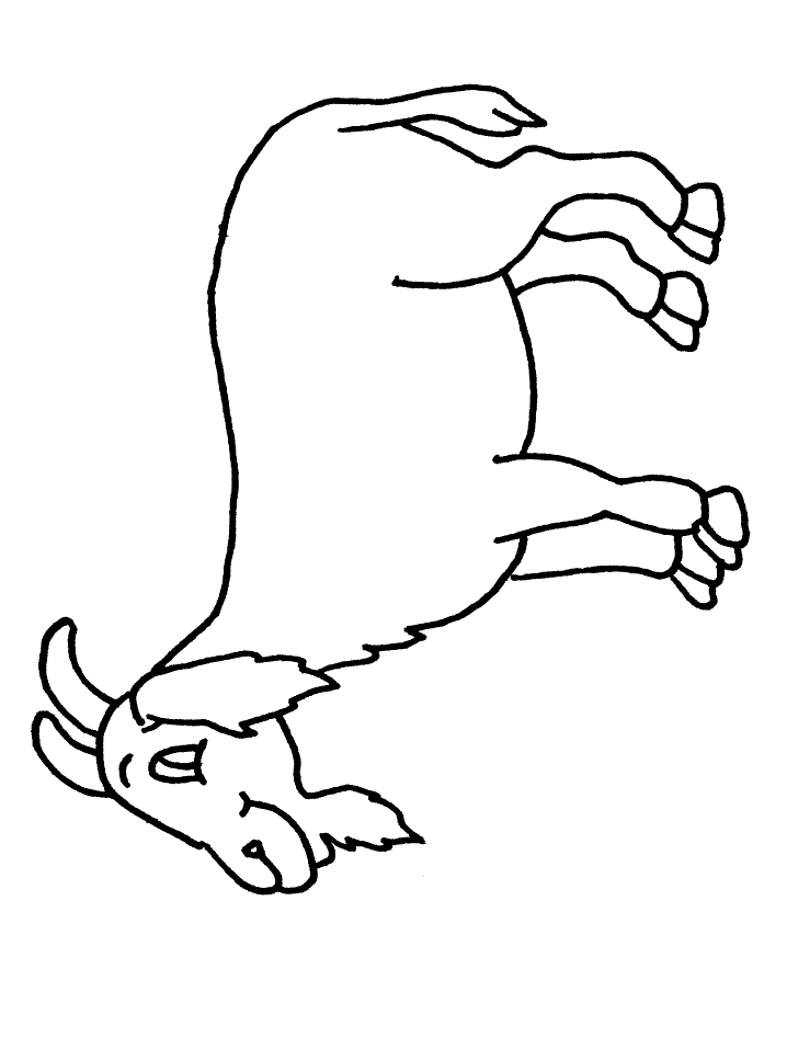 着色页: 山羊 (动物) #2454 - 免费可打印着色页