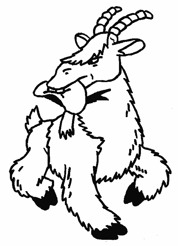 着色页: 山羊 (动物) #2462 - 免费可打印着色页