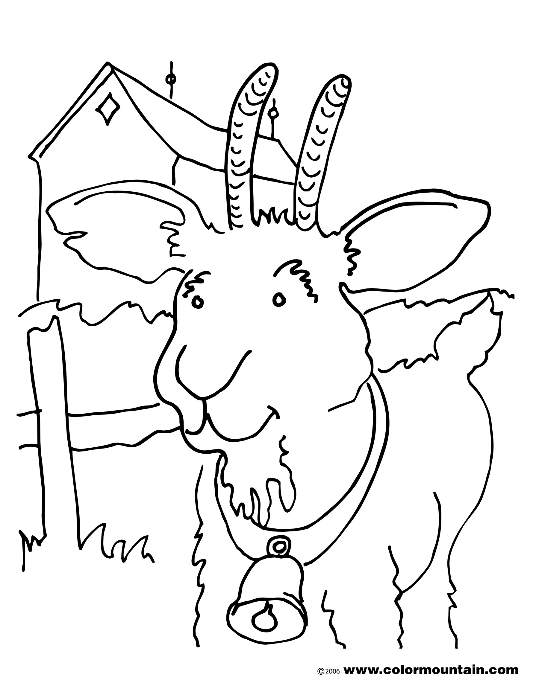 着色页: 山羊 (动物) #2464 - 免费可打印着色页
