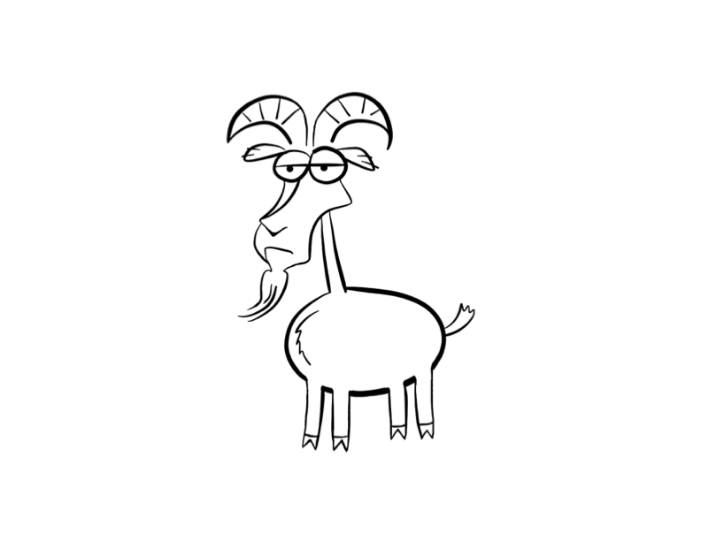 着色页: 山羊 (动物) #2471 - 免费可打印着色页