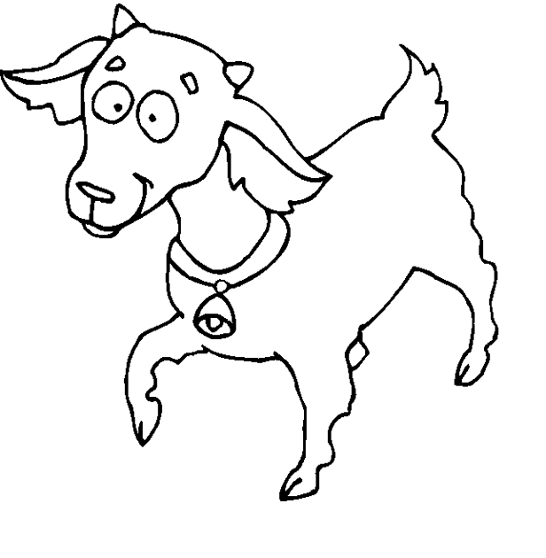 着色页: 山羊 (动物) #2476 - 免费可打印着色页