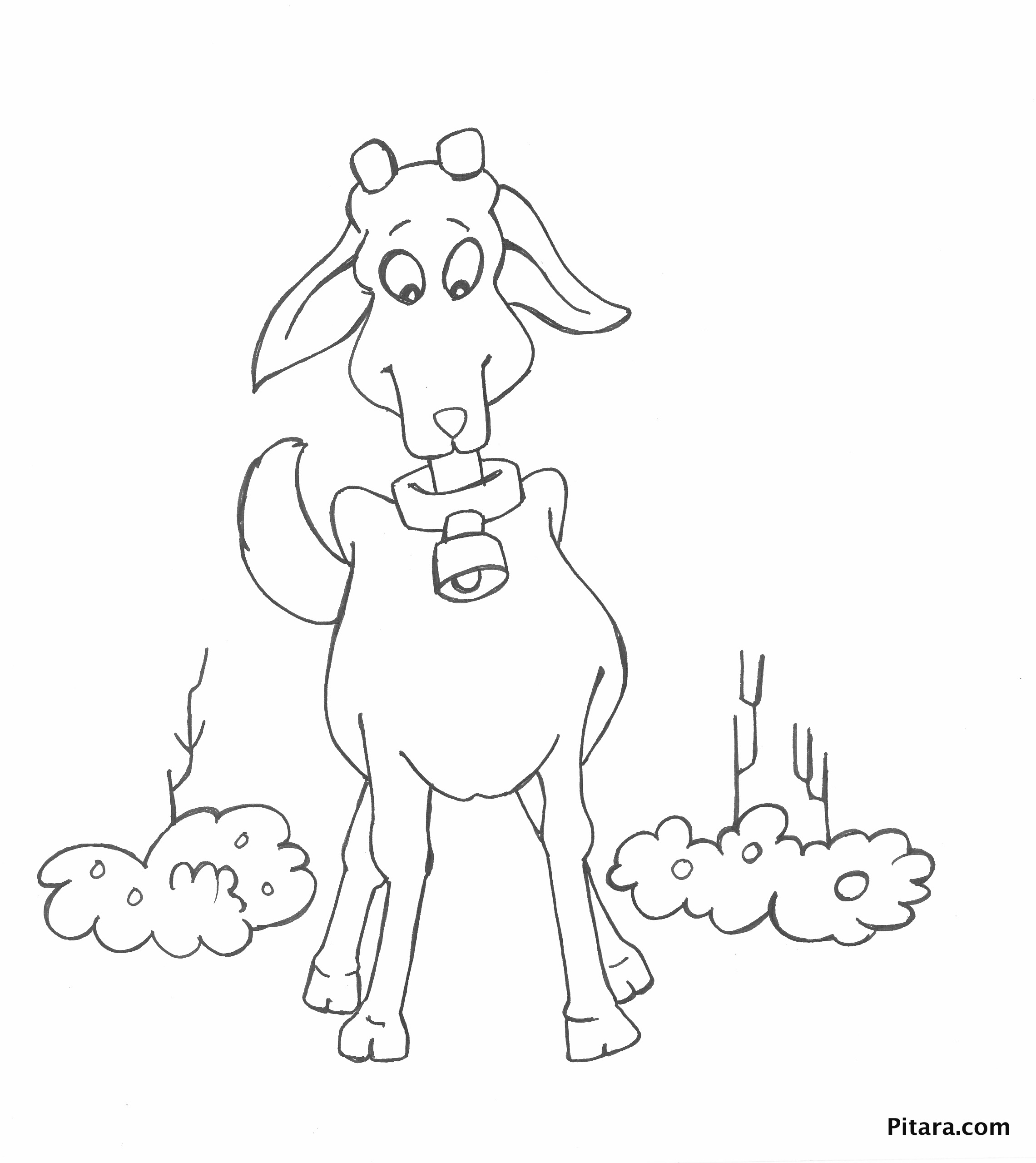 着色页: 山羊 (动物) #2490 - 免费可打印着色页