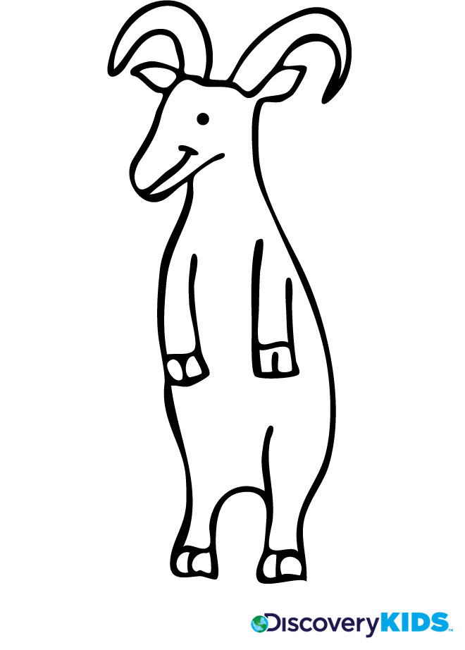 着色页: 山羊 (动物) #2519 - 免费可打印着色页
