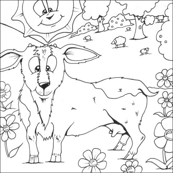 着色页: 山羊 (动物) #2548 - 免费可打印着色页