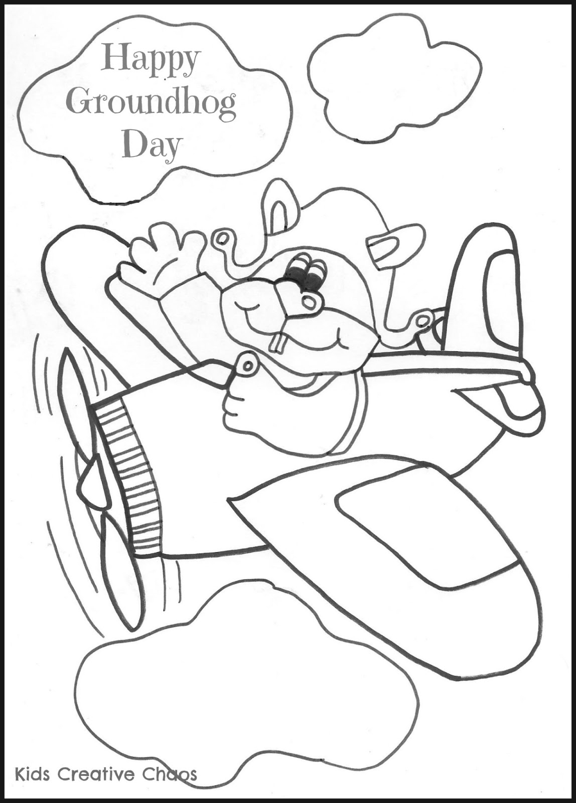 着色页: 土拨鼠 (动物) #10927 - 免费可打印着色页