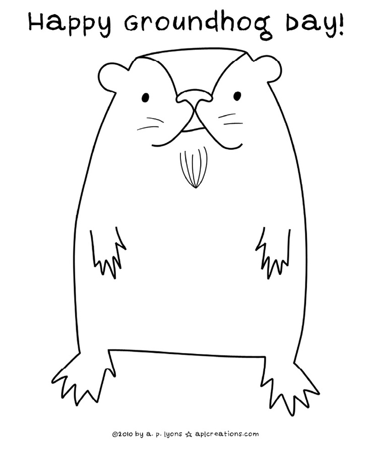 着色页: 土拨鼠 (动物) #10950 - 免费可打印着色页