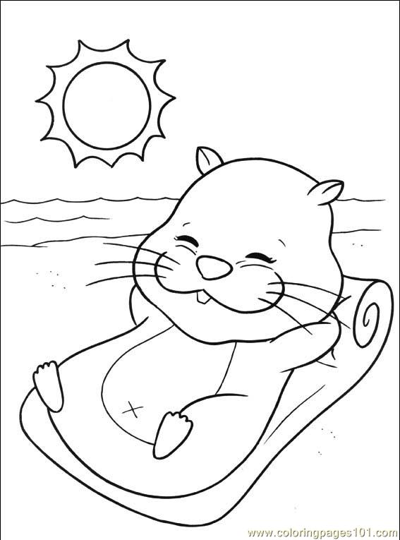 着色页: 仓鼠 (动物) #8024 - 免费可打印着色页