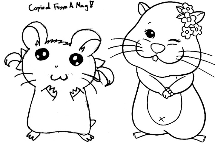 着色页: 仓鼠 (动物) #8025 - 免费可打印着色页